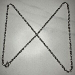 Sterling Silver Rope Chain Necklace 18 Inch 6.24 Grams Spring‎ Clasp